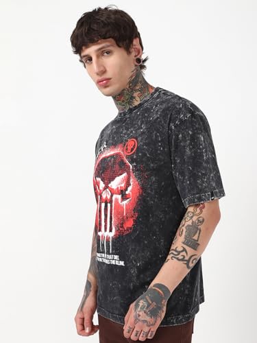 Image of Bewakoof Men's Graphic Print Oversized Fit T-Shirt
