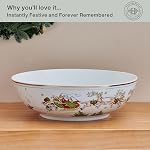 Fitz and Floyd St. Nicholas Gold Banded Holiday Serving Bowl, 9.5 inch Fitz and Floyd St Nicholas Gold Banded Holiday Serving Bowl 95 inch