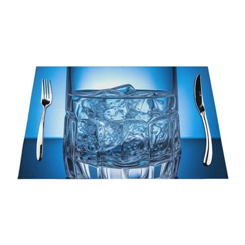 Sets de table en PVC tissé résistant texture chic de table lot 6