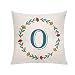 26 Fundas de Almohada de impresión Inicial del Alfabeto A-Z, Hermosas Fundas de Almohada para sofá, Ropa de Cama, Decoraciones para Amigos, Hijas Hermanas para Navidad, cumpleaños, Regalos Casuales