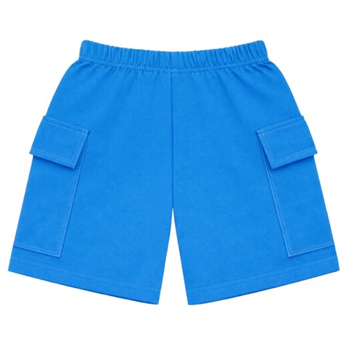 Image of Kuchipoo Boys Cotton Cargo Shorts | Elastic Waistband | Double Pocket Shorts | Summer Casual Wear for Kids- Pack of 5