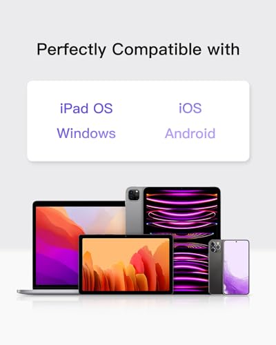 Inateck Bluetooth Keyboard with Touchpad, Ultra-Light&Slim Keyboard Wireless, Compatible with Windows, iPadOS, Android, and iOS, KB01103 - Image 3