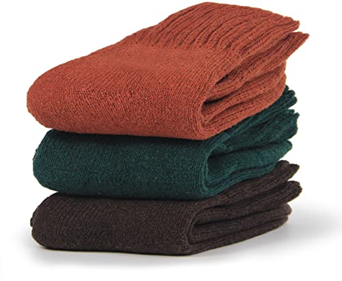 Image of BenSorts Women's Winter Boots Socks Thick Warm Cozy Crew Socks Solid Color Gifts