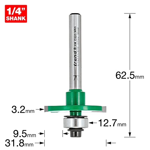 Trend CraftPro Slotting Router Cutter, 1/4 Inch Shank, 3.2mm Cutting Depth, 9.5mm Groove Depth, Tungsten Carbide Tipped, C143X1/4TC - Image 3