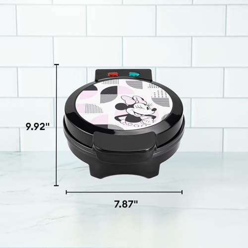 Image of Uncanny Brands Disney Minnie Mouse Waffle Maker - Non-Stick Round Waffle Iron - Easy to Use and Clean