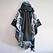 Men's Aztec Hoodies Poncho Cape Cloak Coat Vintage Bat Sleeve Cloak Shawl Fashion Knitted Hooded Pullover,Grey,L