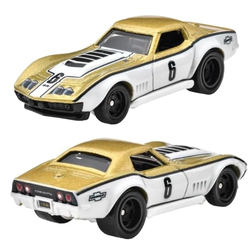 Hot Wheels Pack 2 Mini Autos 1:64 Corvette Azul miniatura 3