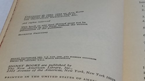 The Virtue Of Selfishness B0000EF2NQ Book Cover