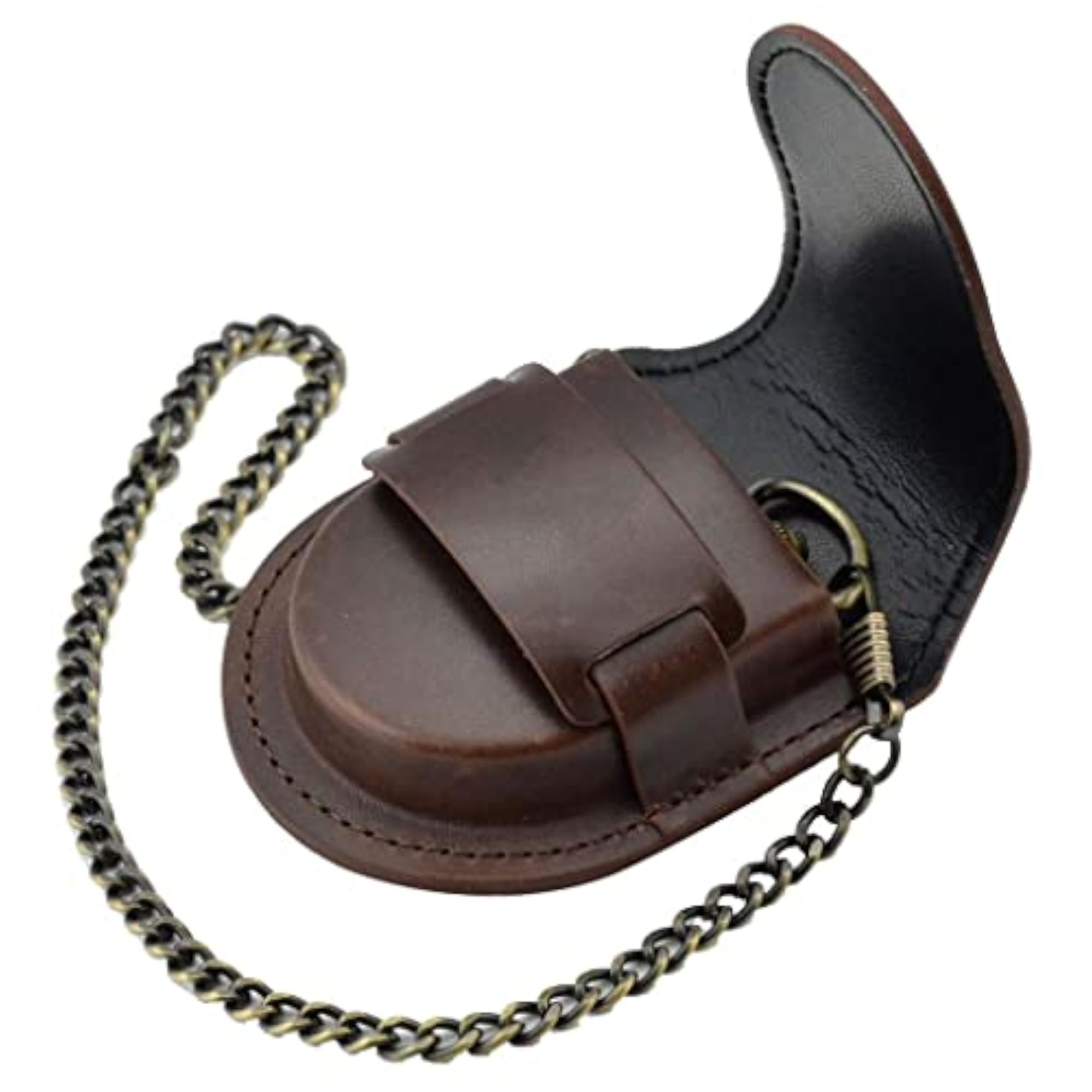 Vintage Pocket Watch Bag Case Pouch Holder with Chain