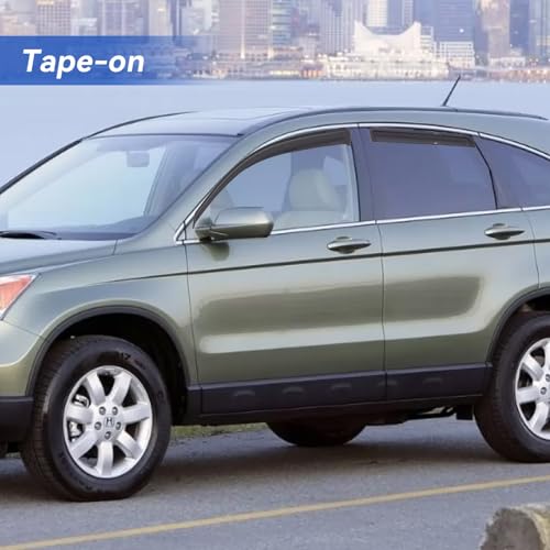 Image of Window Visors Rain Guards for 2007 2008 2009 2010 2011 Honda CRV, Out-Channel Window Vent Wind Deflectors Visors Shades for 07-11 CR-V SUV