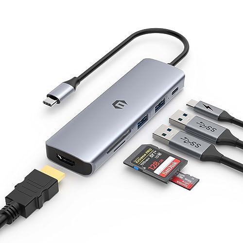 SUTOUG USB C Hub, 12 in 1 with 4K HDMI, 100W PD, 5 USB Ports, SD/TF, Ethernet, for MacBook Pro/Air, iPad Pro, Laptops & Monitors