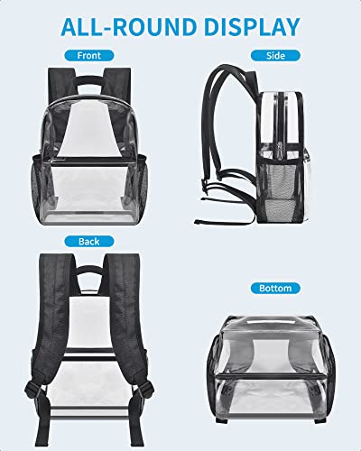 Paxiland Clear Backpack Stadium Approved Heavy Duty Clear Mini Backpack With Ipad Compartment For Sport Event Concert Festival #TOP4