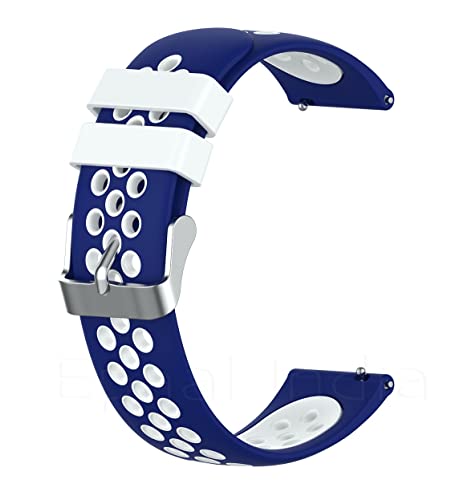 Image of Epaal 22mm Universal Silicone Strap with Flat Metal Buckle for all 22mm Smart Watches, Samsang Watch 3 45mm / Gear S3 Classic /Frontier /Huawei GT2 /Realme Watch 2 /2 Pro /S /S Pro
