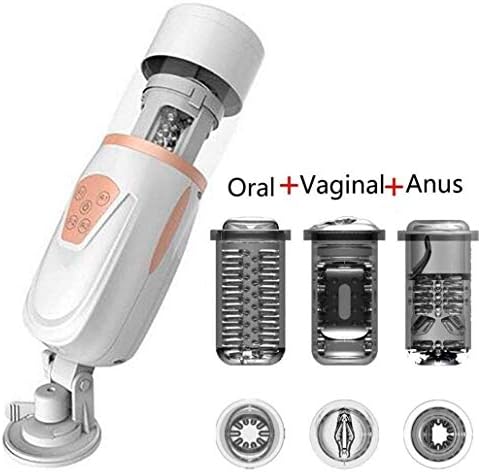 BAMBOSYT Male Automatic Rotation Sucking Multi-Speed Vibration deep Throat Cup Men Electric delay Training Health Game for Mens T-Shirt White BAMBOSYT