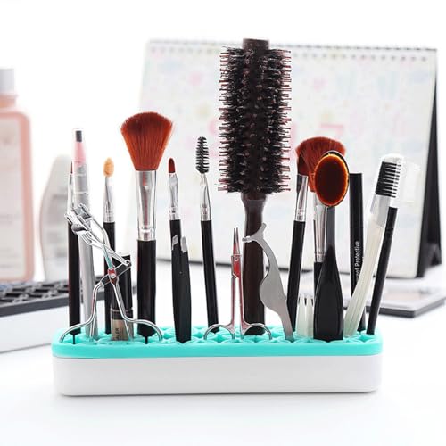 Image of TANG SONG 2 PCS Silicone Make up Brush Holder Cosmetic Storage Box Desktop Organizers (Green)