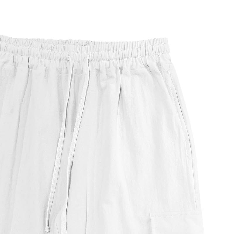 Men's Cargo Sweatpants Drawstring Joggers Relaxed Fit Trousers Stretch Lightweight Comfy Casual Pants with Pockets4