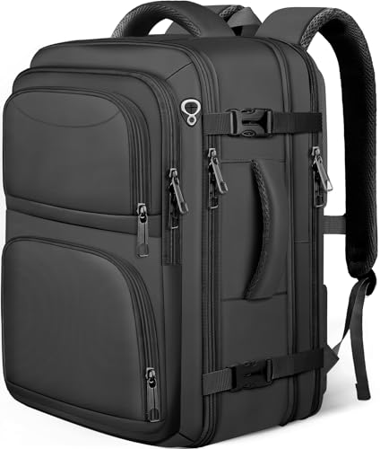 Travel-Backpack-for-Men-Expandable-Carry-on-Backpack-TSA-173-inch-Laptop-Bag-Flight-Approved-Lightweight-Business-Luggage-Bag-Travel-Gifts-for-Men-Women-Black Travel Backpack for Men, Expandable Carry on Backpack, TSA 17.3 inch Laptop Bag Flight Approved, Lightweight Business Luggage Bag, Travel Gifts for Men Women, Black - Image 1