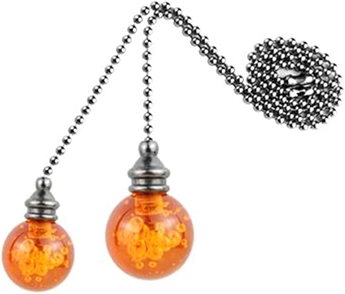 Miniatura 2 de U/D Cadena de tracción para ventilador de techo, 2 unidades, cadena de cristal agrietada para decoración de luz de ventilador de techo, cadena de