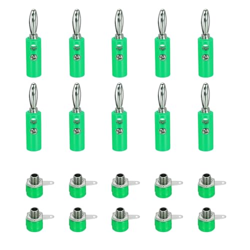 Conectores banana de 4 mm macho y hembra MECCANIXITY con montaje en panel para cables