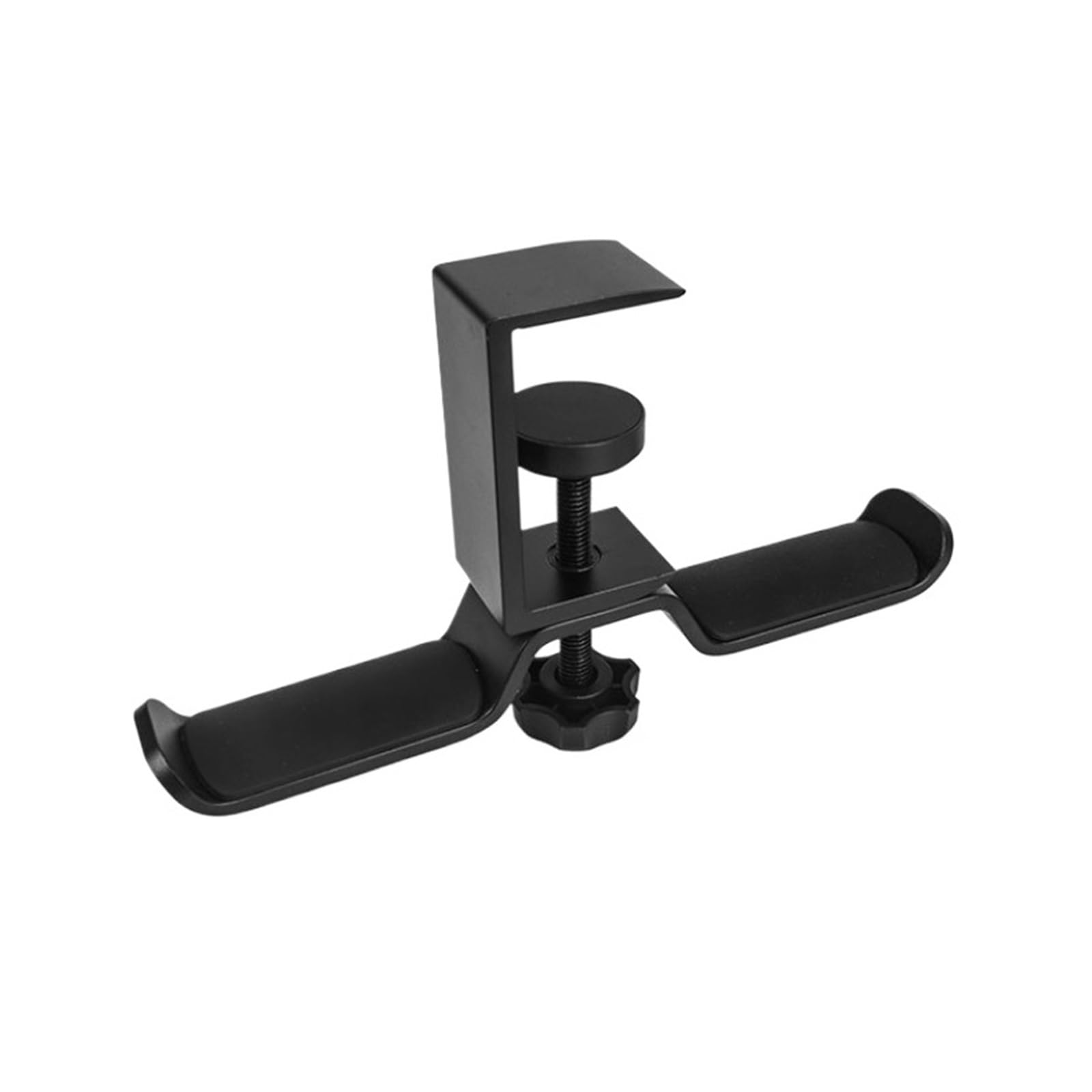 MRKU Headphone Stand Holder Headset Hook Hanger Desktop ,Under Desk Dual With Adjustable And Rotating Arm Clamp
