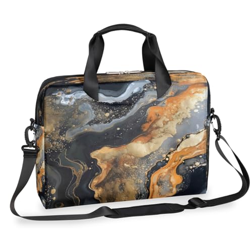 Sac à bandoulière pour ordinateur portable Mexpekil gris foncé texturé marbre 14-15.6 pouces