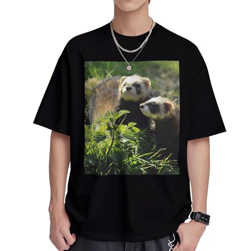 T-shirt furet sauvage femme ample en coton pour masquer les complexes
