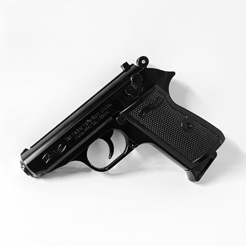 Image of Gun Pistol Lighter Heavy Weight Metal Body Real and Original Like Gun Pistol for Decorative, Smoking Filled with Gas (508 Black)
