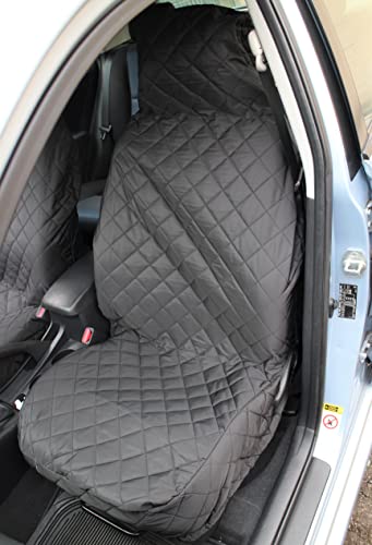 Carseatcover-UK Diamond Quilted Padded Universal Front Driver Car Seat Cover Protector - Single