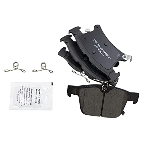 Image of TRQ Rear Brake Pad and Rotor Set Ceramic Rotors Compatible with 2020-2021 Chrysler Pacifica