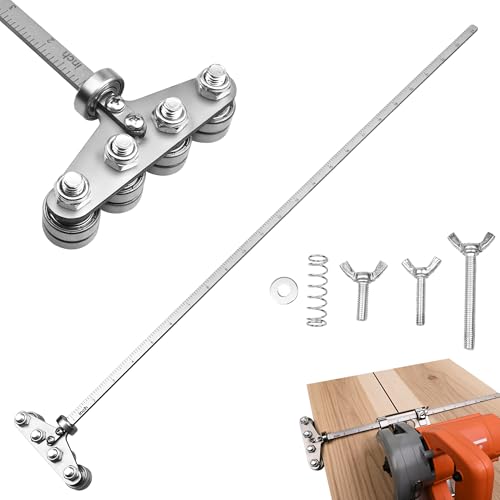 IMeanTop 24 Positioning Calipers for Circular Saw, Rip Cut Circular Saw Guide Rail, Adjustable Circular Saw Roller Guide for Circular Saw Precise Measurements & Easy Wood Cutting (Stainless Steel)