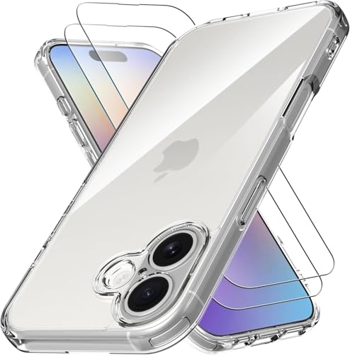 【1+2セット】 対応 (i)Phone 17 ケース 2枚ガラスフィルム付き カバー 【MagSafe対応】 Sediven クリア 薄型 指紋防止 黄変防止 落下防止 透明TPU レンズ保護 軽量 全面保護カバーのサムネイル