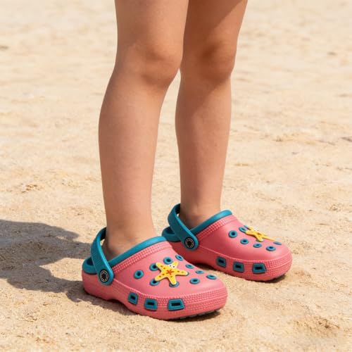 Image of Toddler Little Kids Clogs Slippers Sandals, Non-Slip Girls Boys Clogs Slide Lightweight Garden Shoes Slip-on Beach Pool Shower Slippers