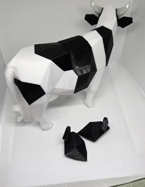 Zax Dezignz 3D Printed Magnetic XL Cow Brain Teaser Puzzle, 27 Pieces, Hard Skill Level, Geometric Art Decor, Modern Style, No Instructions, Ages 16+