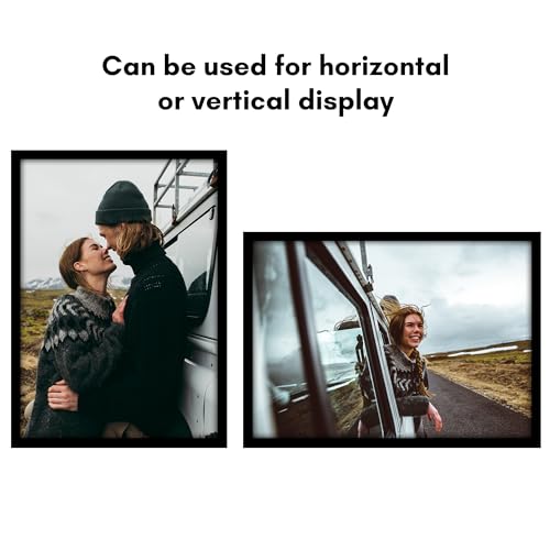 Americanflat 24x34 Poster Frame with Polished Plexiglass - Black Picture Frame - Wide Photo Frames Made of Engineered Wood for Vertical or Horizontal Wall Display - Epic Collection - Black
