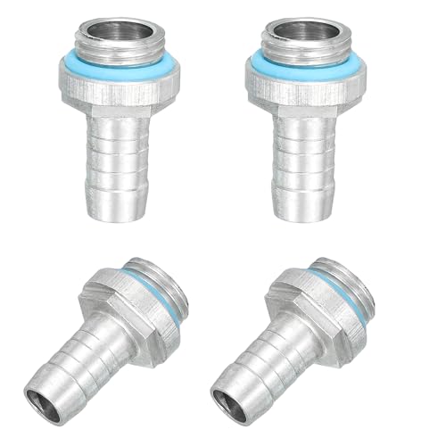 Raccord G1/4 montage watercooling PC lot de 4 embouts avec buse 9 mm pour tuyau souple
