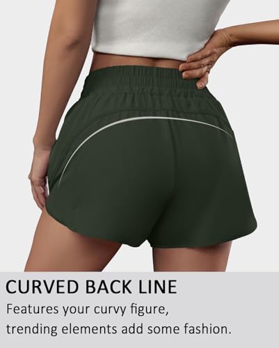 Image of BMJL Women's Athletic Shorts Running Workout Shorts Gym High Waisted Summer Short with Waistband Pocket