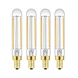 LDCHIUEN T20 T6 Small LED Bulb Long Filament 2W Equal 25 Watt E12 Candelabra Edison Tubular LED Light Bulb Dimmable 2700K Warm White, 4Pack