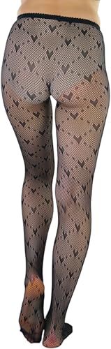 Image of ToBeInStyle Women's Valentine Day Themed Opaque Sheer Pantyhose w /Heart Love