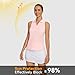 baleaf Womens Golf Shirt Sleeveless Tennis Tank Tops V-Neck Racerback Polo Collar UPF Pink S