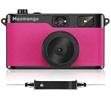 Maxmango D53 Appareil Photo Vintage sans Écran, Appareil Photo Numérique Rétro 12 MP, Filtres DIY à Télécharger, Transfert USB C, Carte SD 8 Go Incluse (Rose)