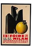  Milan 13ème Foire 1932 - Poster da parete, formato 50 x 70 cm, carta 300 g, disponibile in HD