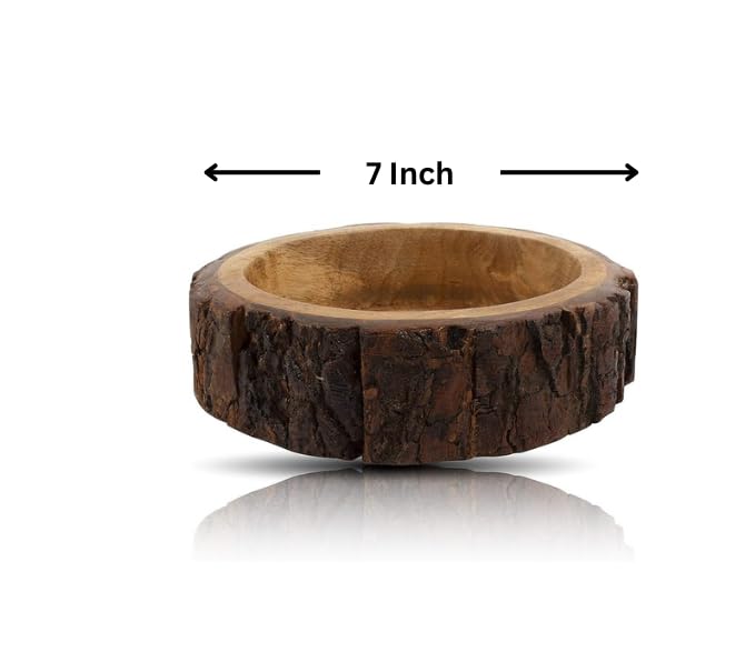 Handgefertigte Mangoholz-Snackschale – 17 Cm Durchmesser, Für Trockene Früchte, Schlüssel & Deko