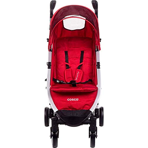 Carrinho de Bebê Cosco Umbrella Deluxe Plus C/  Encosto Reclináve Vermelho