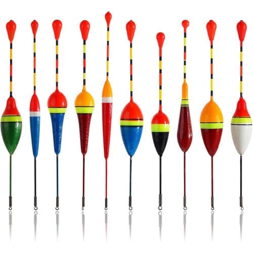 WUSJCOF Set Angelposen - Galleggianti da Pesca Leggeri e Sensibili, Galleggianti da Pesca Trota, Accessori da Pesca e Bobber, Galleggianti Scorrevoli per Principianti e Bambini