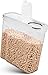 4 Pack Airtight Cereal & Dry Food Storage Container - BPA Free Plastic Kitchen and Pantry Organization Canisters for, Flour, Sugar, Rice, Nuts, Snacks, Pet Food & More (4L, 16.9 Cup, 135.5 Ounce