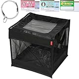 [ネセクト] 折りたたみゴミ収集ボックス ワイヤー付 置き配ボックス ゴミネット カラスよけ 収集庫 超軽量 戸別回収 [日本国内企画品] (カーボンブラック, 125L)