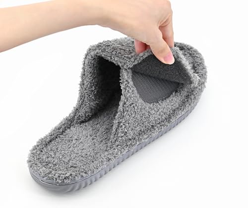 Image of Panda Bros Adjustable House Slippers for Men Soft Open Toe Breathable Indoor Outdoor Slip on Slides Slippers with Memory Foam for Home Bedroom