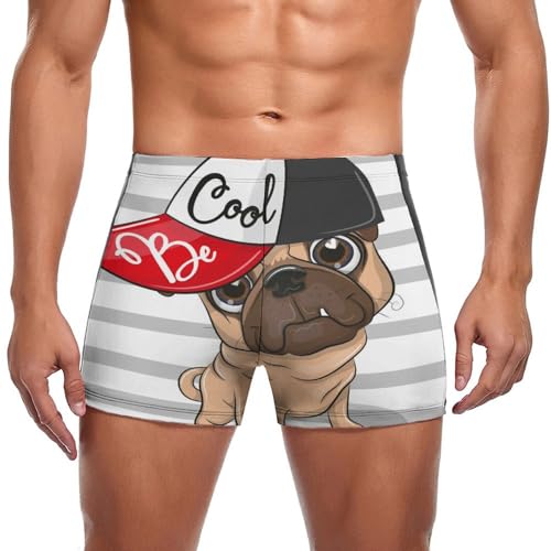 Maillot de bain homme hip hop coupe boxer de bain aux finitions soignées