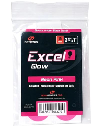 Solaravita Genesis Excel Glow Athletic Tape - Precut Strips - Neon Pink - 10 Count