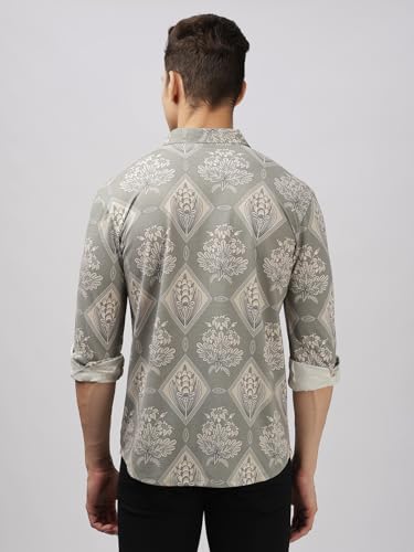 Image of BULLMER Trendy Regular Fit Striped Causal Full Sleeve Shirt for Men.